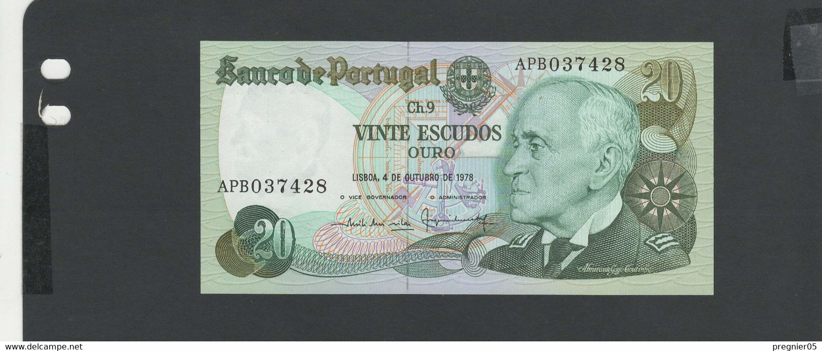 PORTUGAL - Billet 20 Escudos 1978 NEUF/UNC Pick.176b - Portugal
