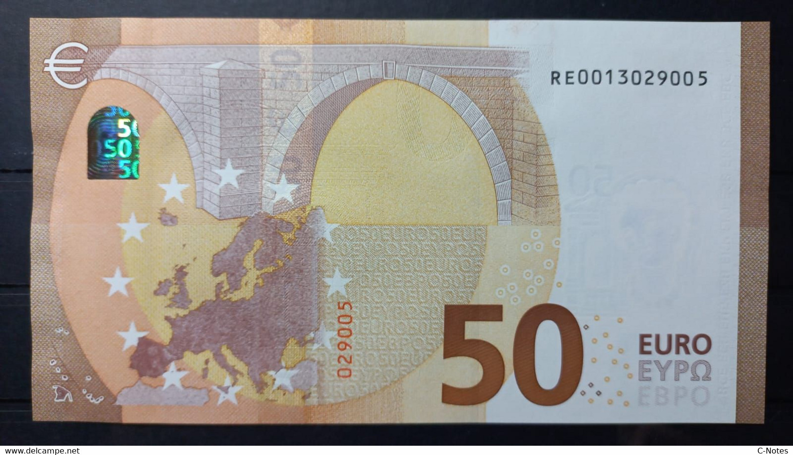 EUROPEAN CENTRAL BANK - GERMANY (RE) R034E4  50 EURO 2017 UNC, Signature Lagarde Serie RE0013029005 - 50 Euro