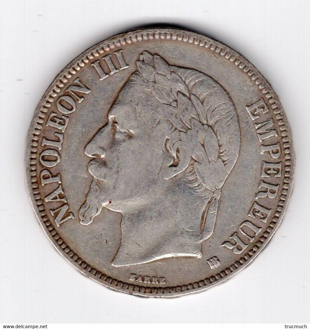 91 - FRANCE - Second Empire - Napoléon III Tête Laurée - 5 Francs 1868 BB - 5 Francs