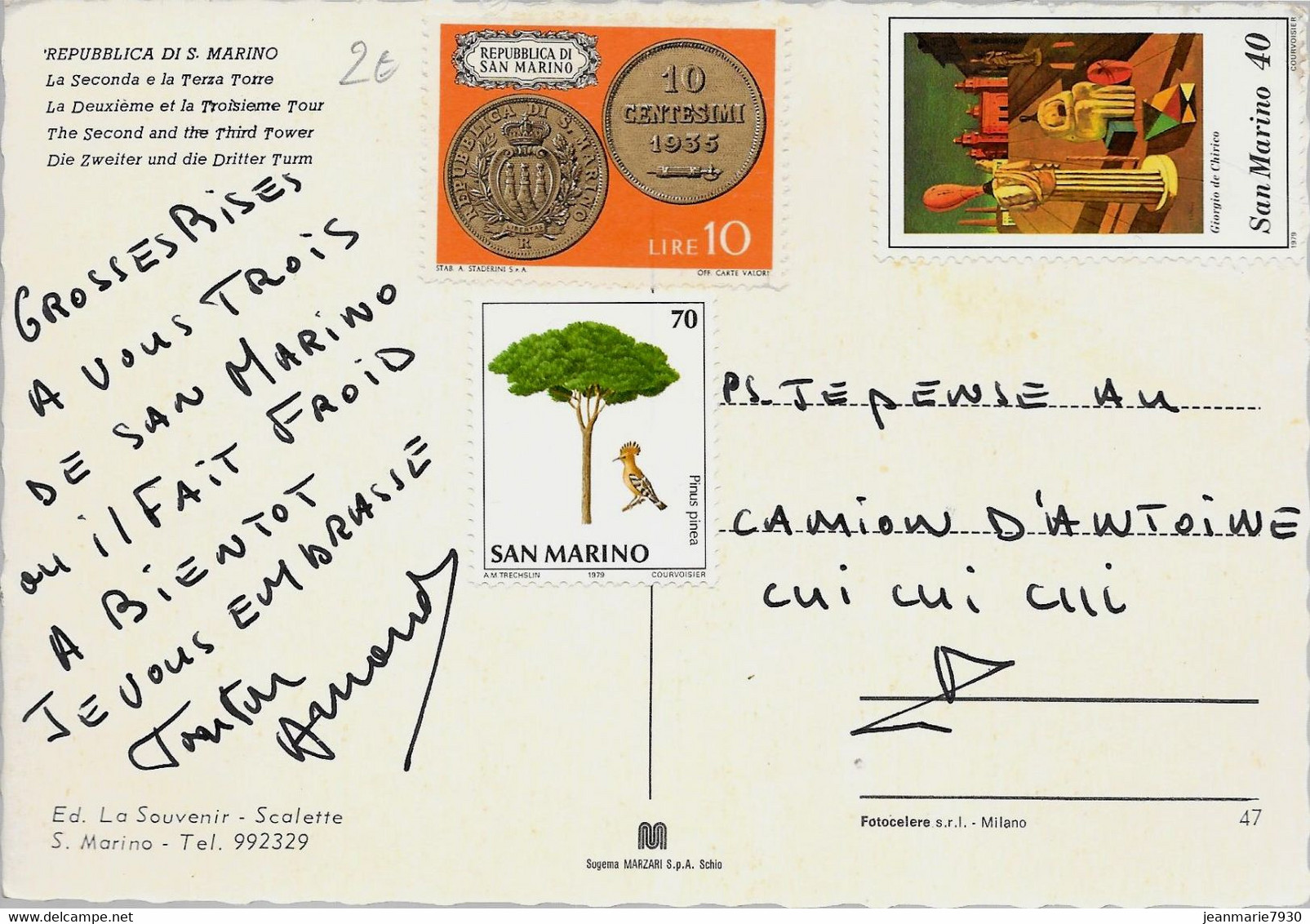 3 LETTRE Et CP DE SAN MARIN - Collections, Lots & Series