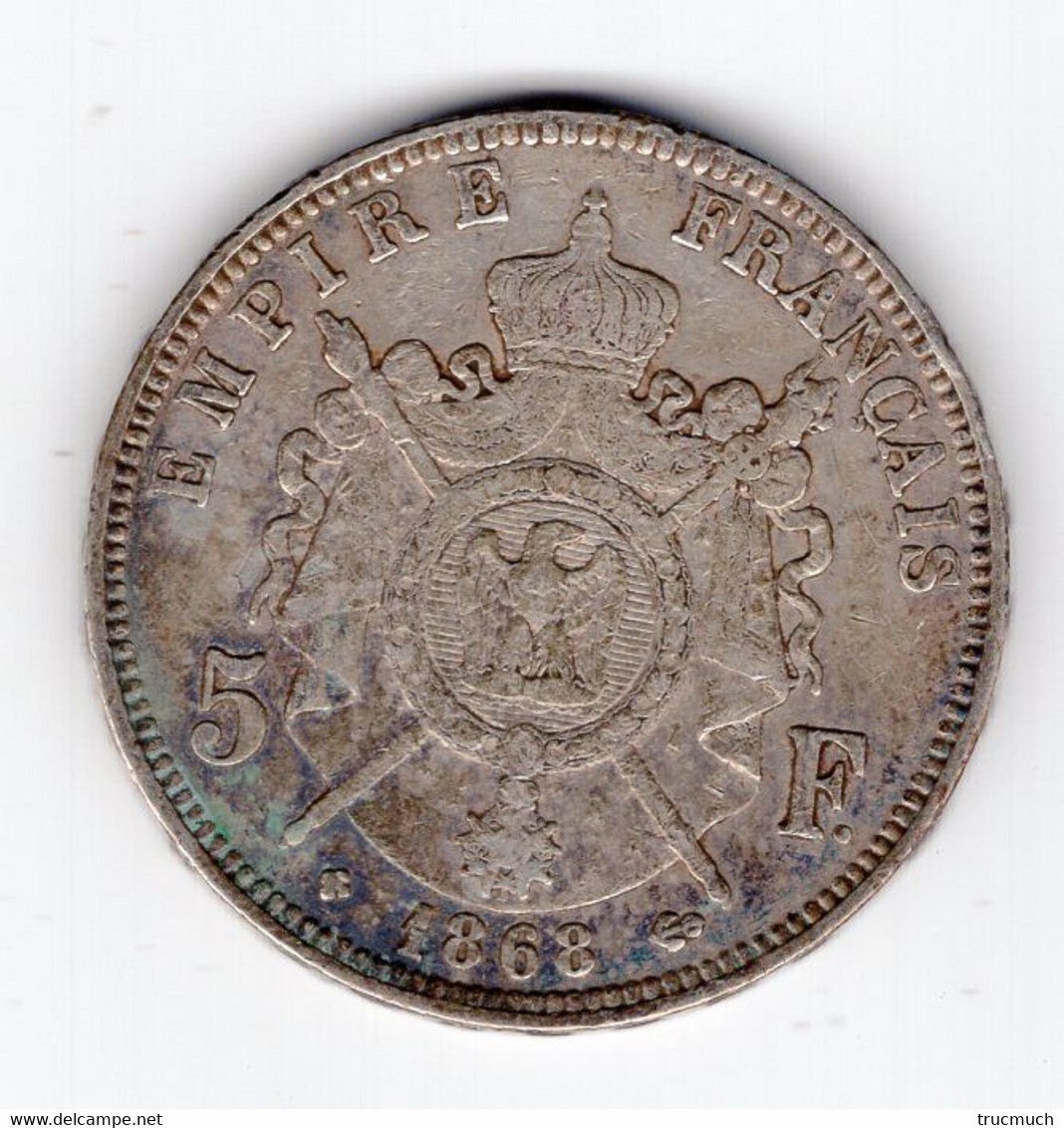 92 - FRANCE - Second Empire - Napoléon III Tête Laurée - 5 Francs 1868 BB - 5 Francs