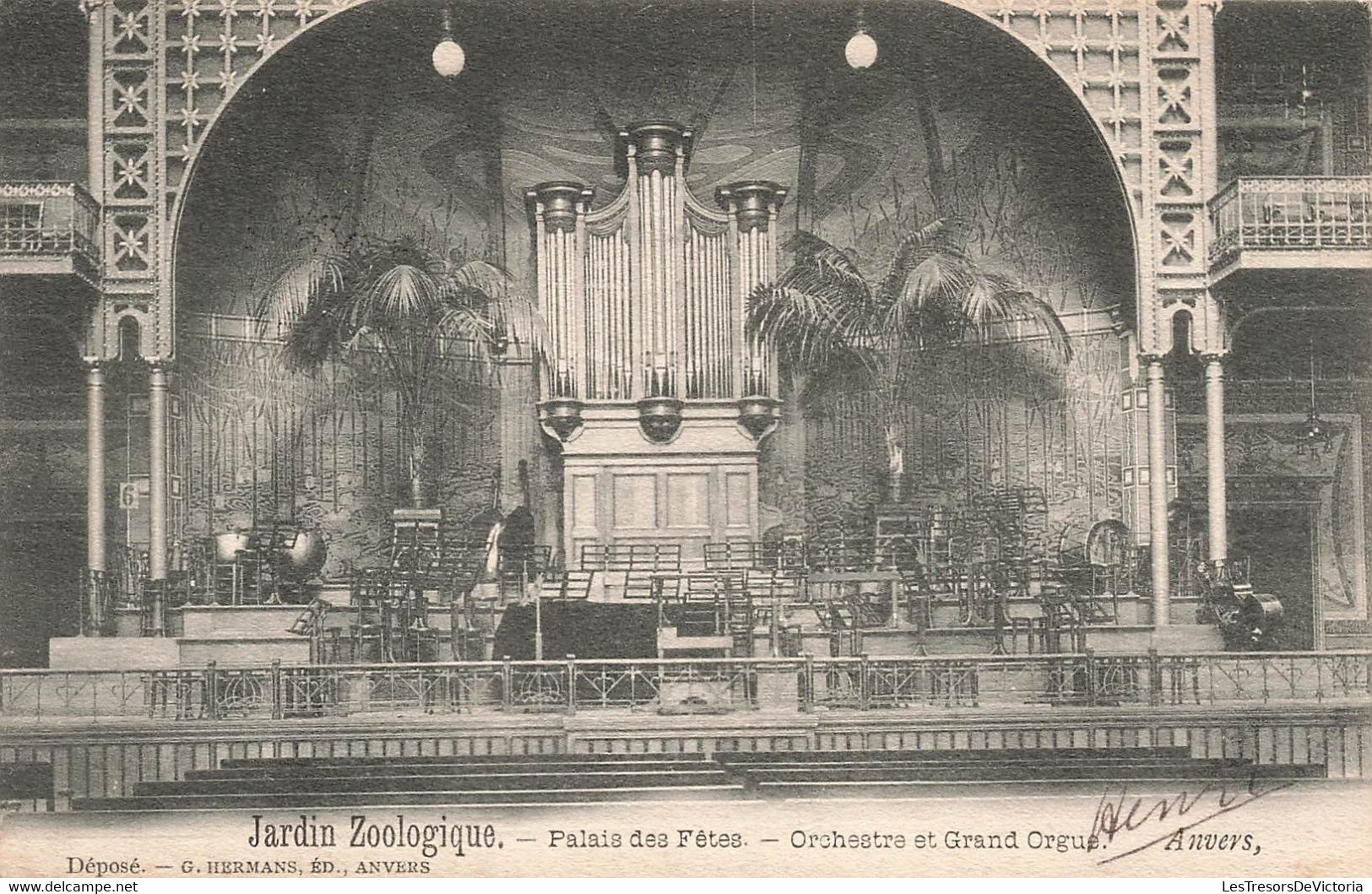 CPA Anvers - Jardin Zoologique - Palais Des Fetes - Orchestre Et Grand Orgue - Hermans Edition - Antwerpen