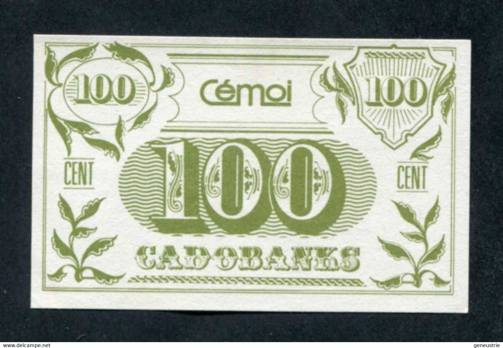Petit Billet Fantaisie "100 Cent - Cadobanks - Chocolat Cémoi à Grenoble" - Specimen