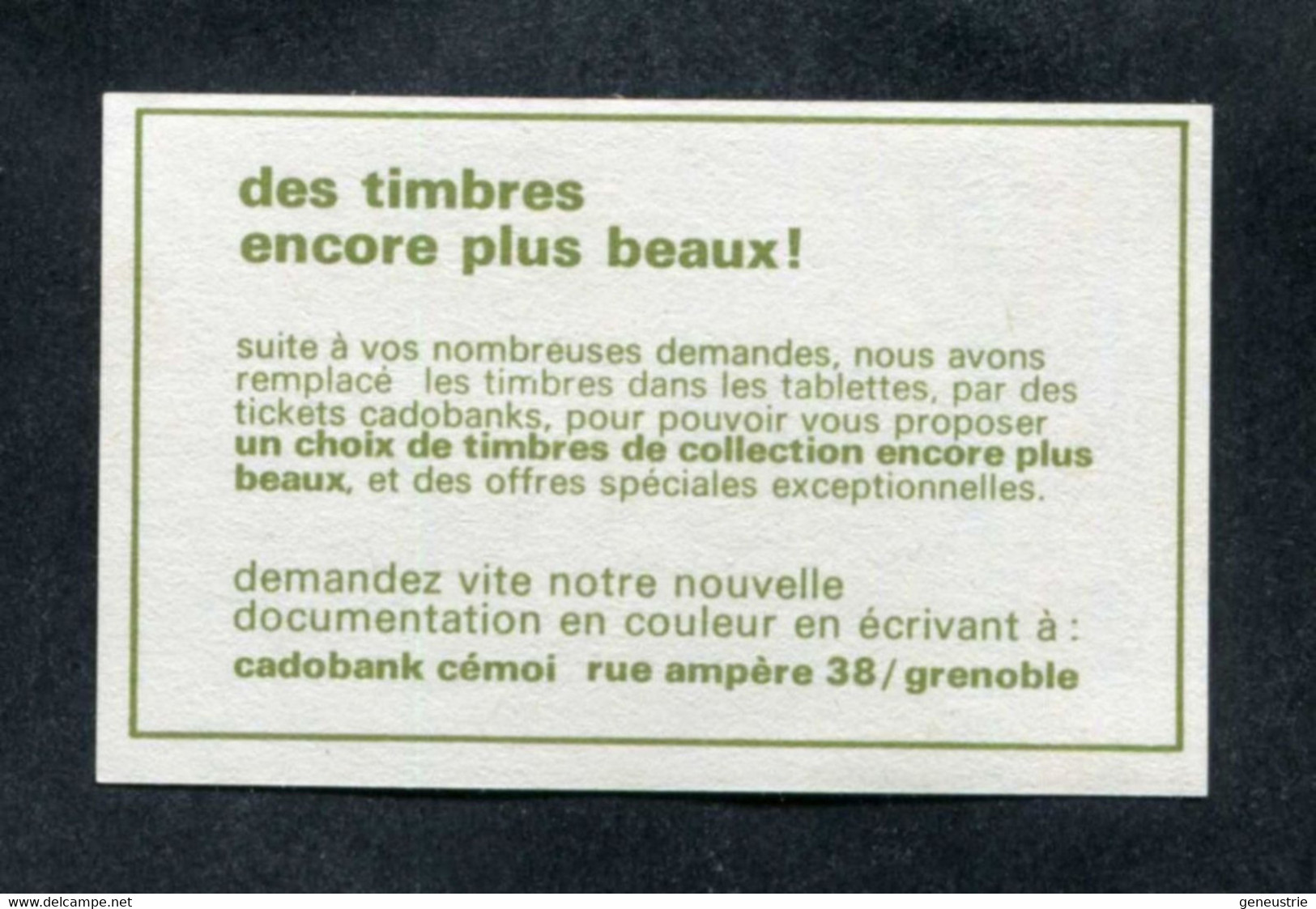 Petit Billet Fantaisie "100 Cent - Cadobanks - Chocolat Cémoi à Grenoble" - Specimen