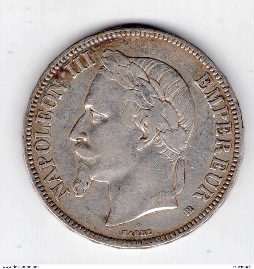 96 - FRANCE - Second Empire - Napoléon III Tête Laurée - 5 Francs 1868 BB - 5 Francs