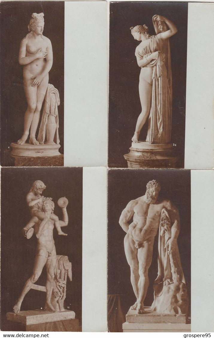 NUS SCULTURES MUSEO NAZIONALE NAPOLI HOMMES FEMMES 4 CPA - Sculptures