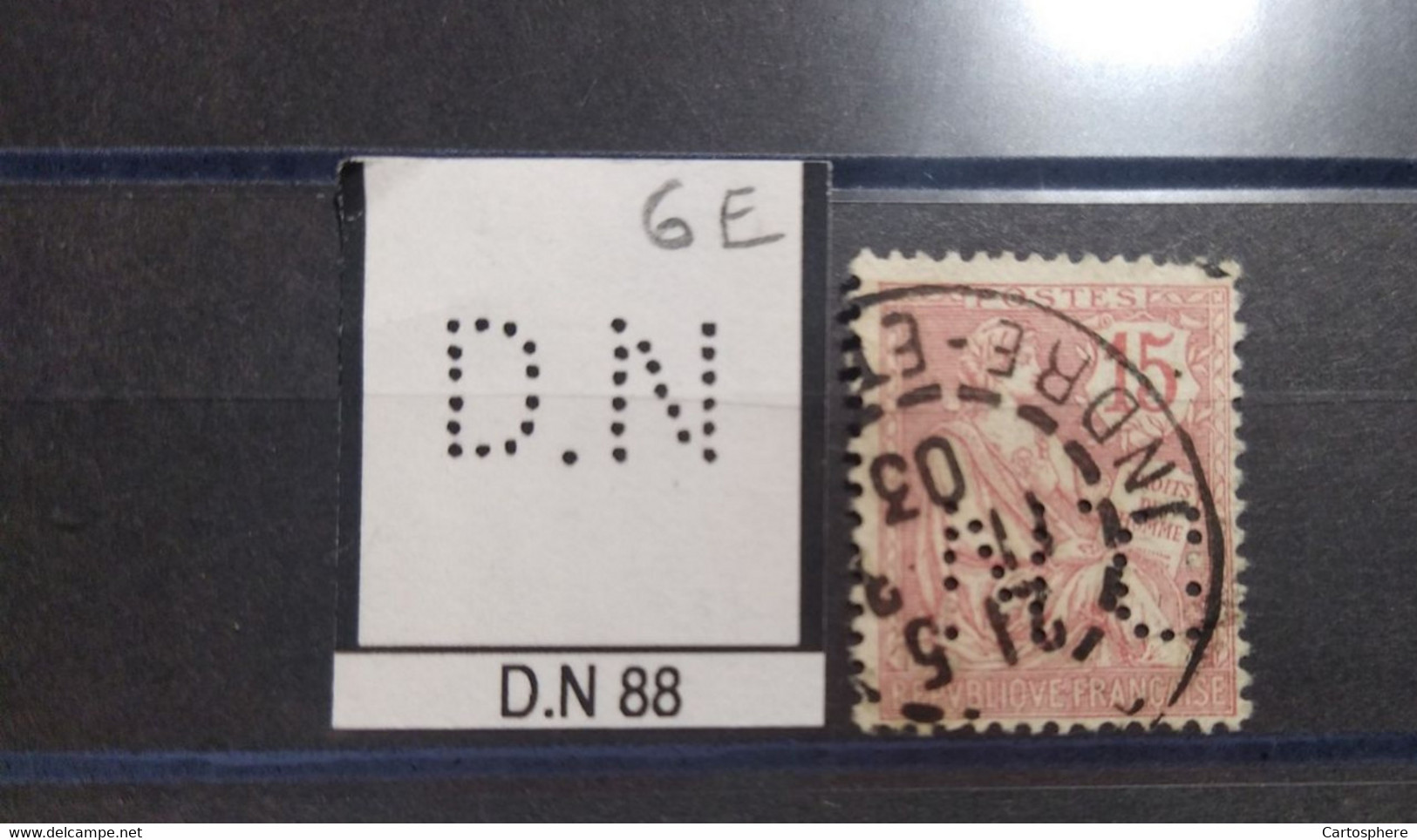 FRANCE D.N 88 TIMBRE DN88  INDICE 6   PERFORE PERFORES PERFIN PERFINS PERFO PERFORATION PERFORIERT - Gebraucht