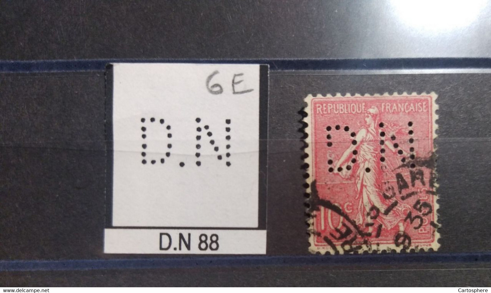 FRANCE D.N 88 TIMBRE DN88  INDICE 6   PERFORE PERFORES PERFIN PERFINS PERFO PERFORATION PERFORIERT - Gebraucht