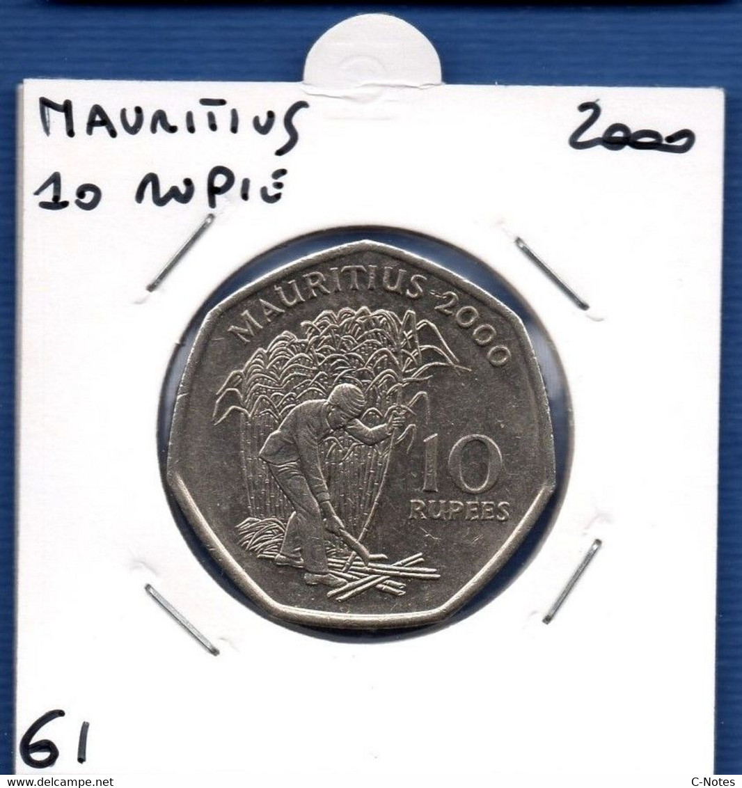 MAURITIUS - 10 Rupees 2000 -  See Photos -  Km 61 - Maurice