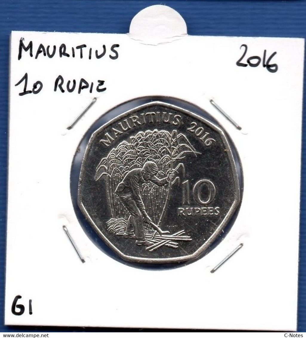 MAURITIUS - 10 Rupees 2016 -  See Photos -  Km 61 - UC1 - Maurice