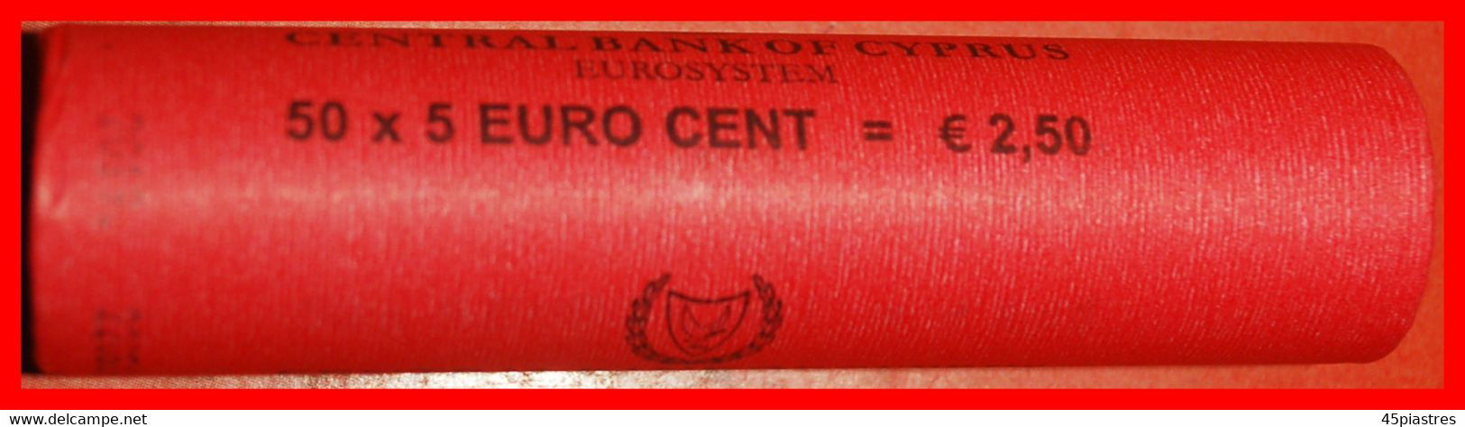 * GREECE: CYPRUS ★ 5 CENTS 2019 UNC ROLL! MOUFLONS! NEW MODIFICATION!  LOW START ★ NO RESERVE! - Rotolini