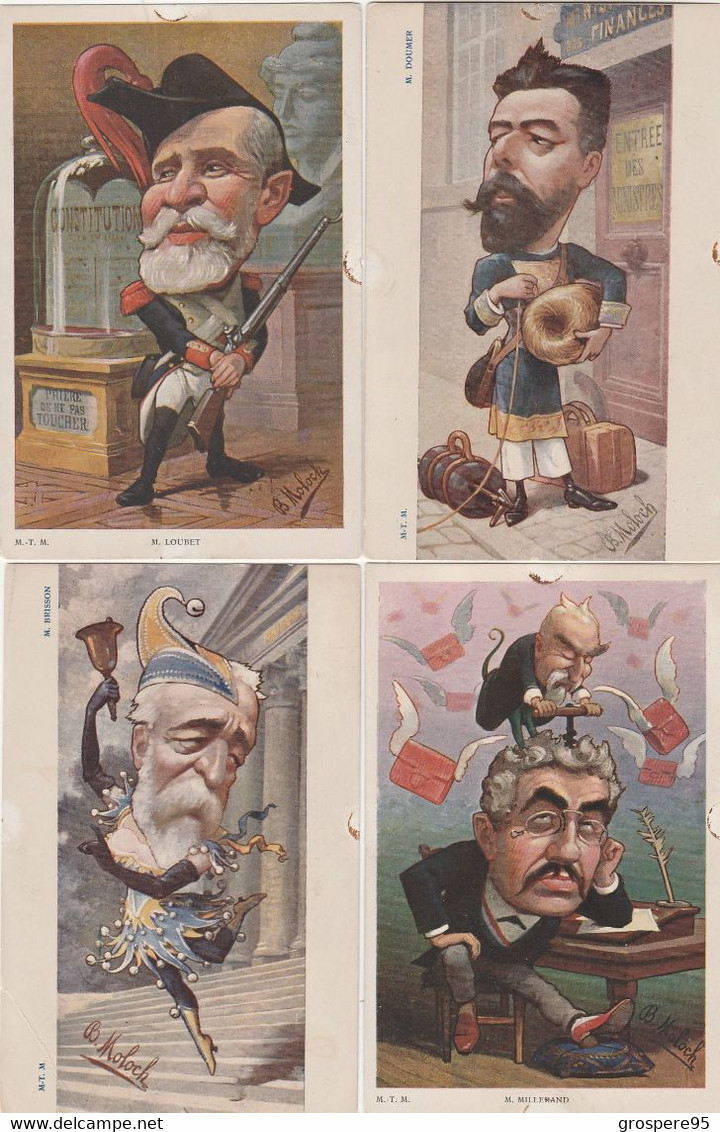 CARTES SATIRIQUES PERSONNAGES POLITIQUES ILLUSTRATEUR MOLOCH - Moloch