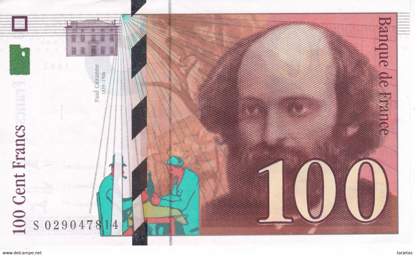 BILLETE DE FRANCIA DE 100 FRANCS DEL AÑO 1997 EN CALIDAD EBC (XF)   (BANKNOTE) CEZANNE - 100 F 1997-1998 ''Cézanne''