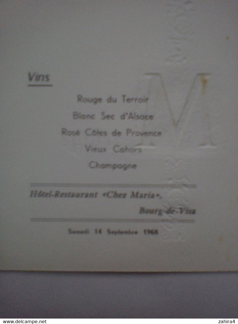 3 Menus Mariage Chez Hôtel Restaurant Chez Maria Bourg De Visa Tarn Et Garonne - Menus