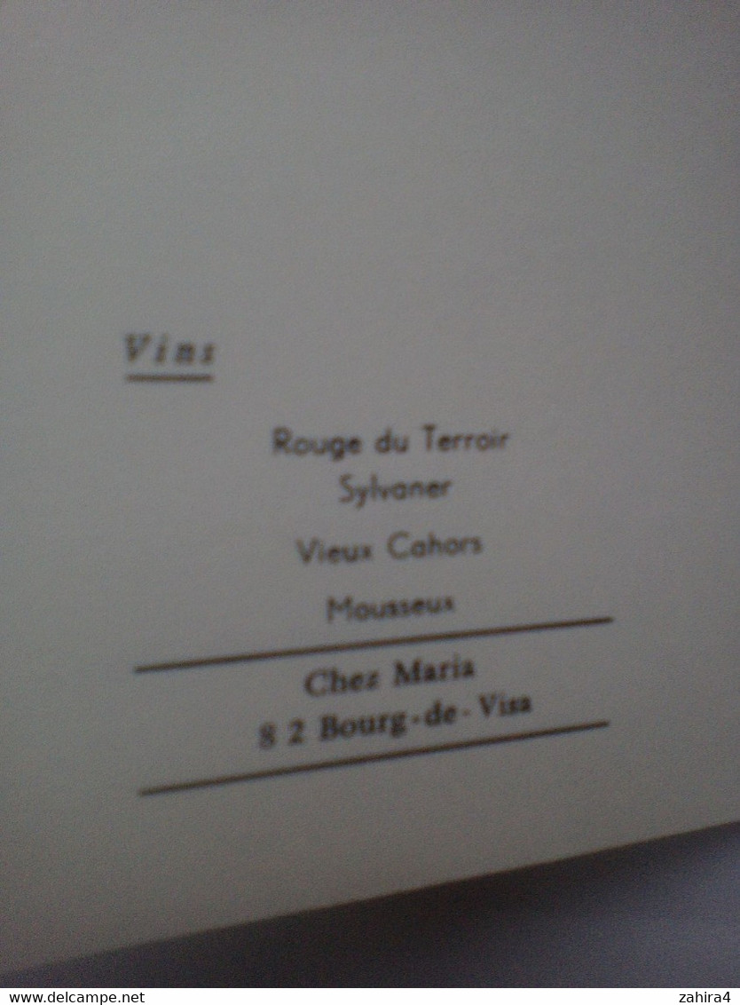 3 Menus Mariage Chez Hôtel Restaurant Chez Maria Bourg De Visa Tarn Et Garonne - Menus