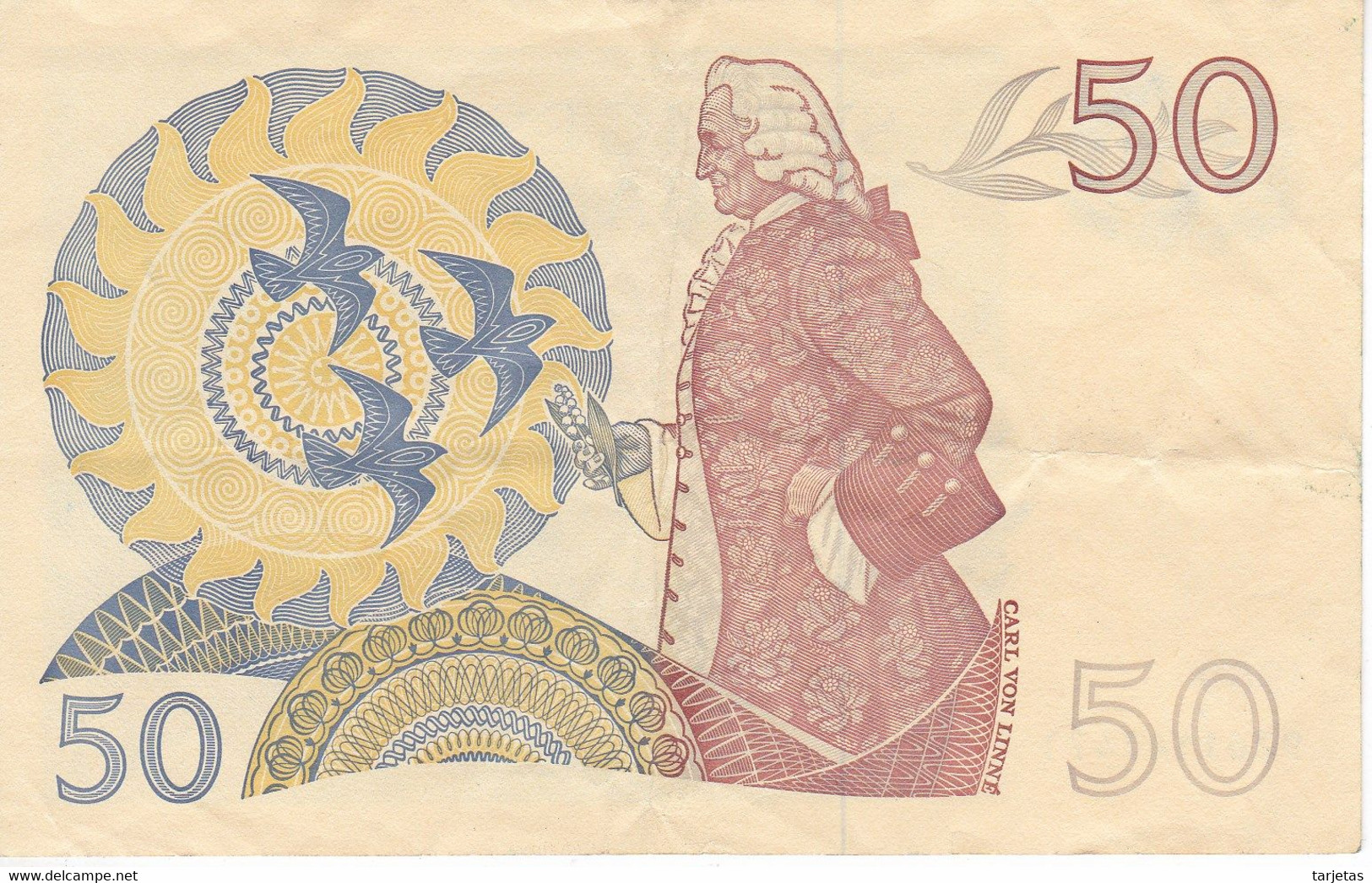 BILLETE DE SUECIA DE 50 KRONOR DEL AÑO 1989 CALIDAD MBC (VF)  (BANKNOTE) - Svezia