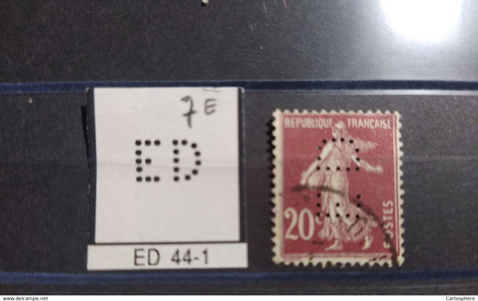 FRANCE ED 44-1 TIMBRE EC32 INDICE 6 SUR SEMEUSE PERFORE PERFORES PERFIN PERFINS PERFO PERFORATION PERFORIERT - Used Stamps