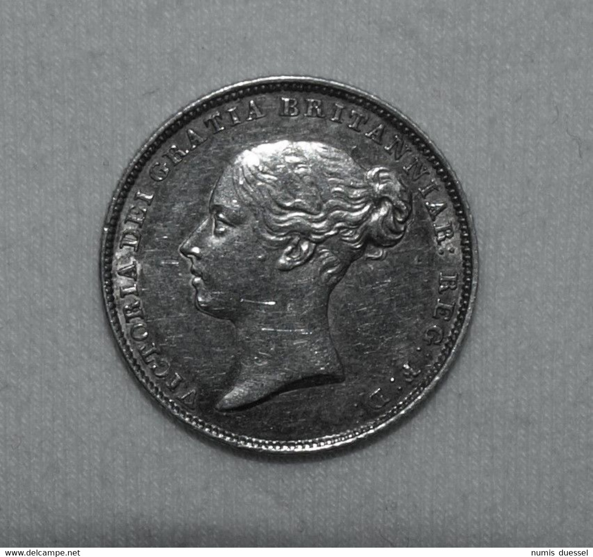 Silber/Silver Großbritannien/Great Britain Victoria Young Head, 1853, 6 Pence Funz/AU - Sonstige & Ohne Zuordnung