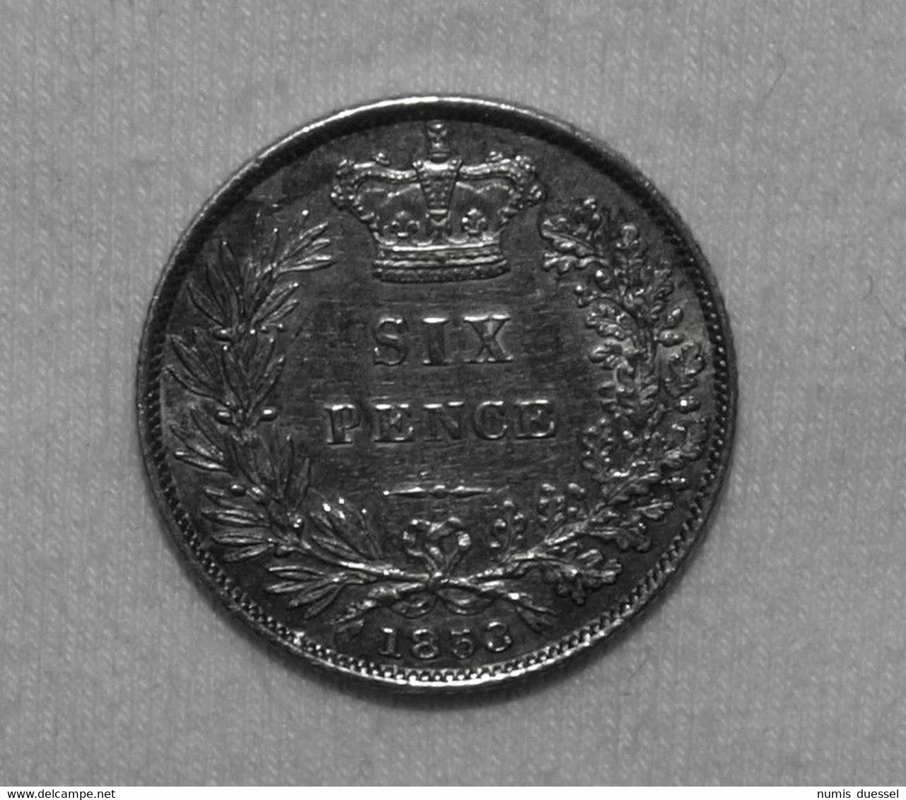 Silber/Silver Großbritannien/Great Britain Victoria Young Head, 1853, 6 Pence Funz/AU - Otros & Sin Clasificación