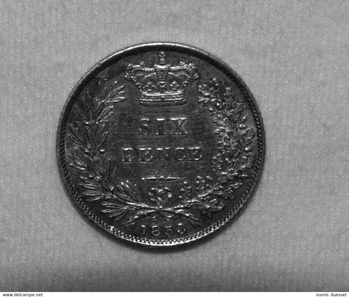 Silber/Silver Großbritannien/Great Britain Victoria Young Head, 1853, 6 Pence Funz/AU - Andere & Zonder Classificatie