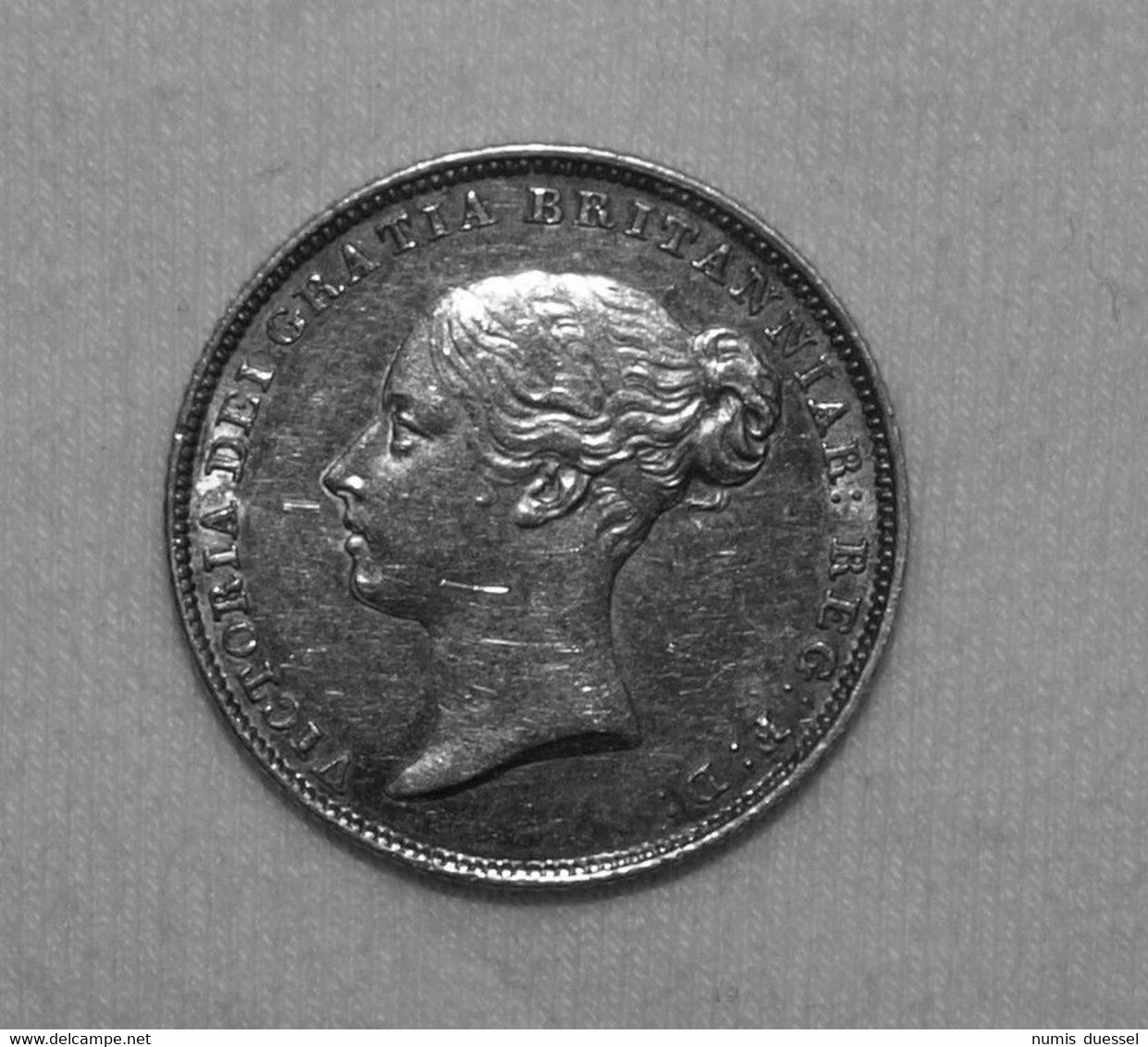 Silber/Silver Großbritannien/Great Britain Victoria Young Head, 1853, 6 Pence Funz/AU - Sonstige & Ohne Zuordnung