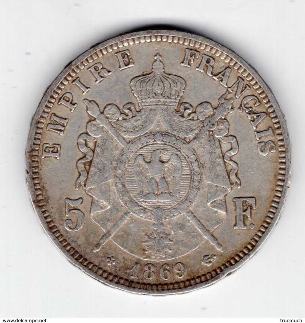 99 - FRANCE - Second Empire - Napoléon III Tête Laurée - 5 Francs 1869 BB - 5 Francs