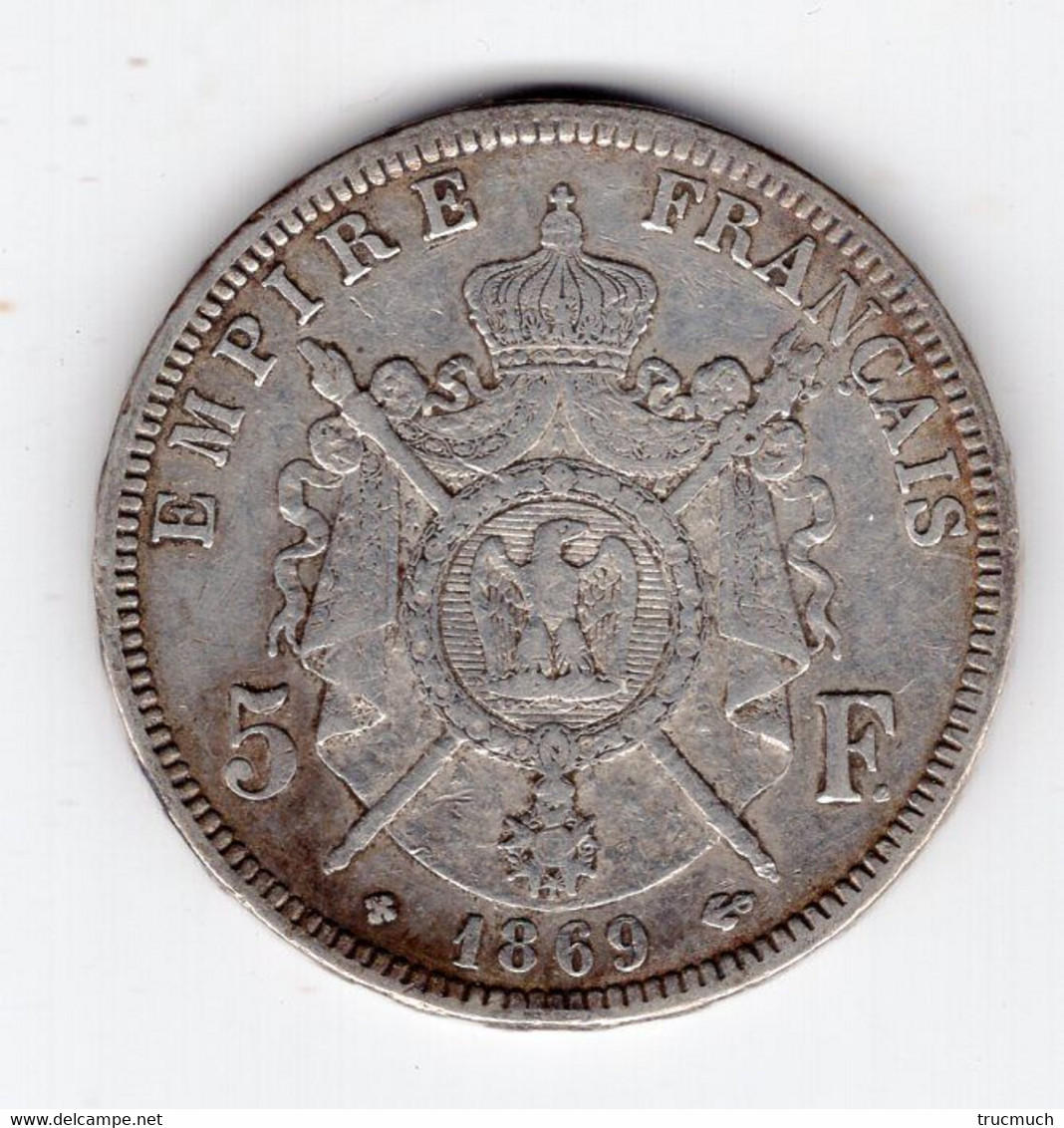 100 - FRANCE - Second Empire - Napoléon III Tête Laurée - 5 Francs 1869 BB - 5 Francs