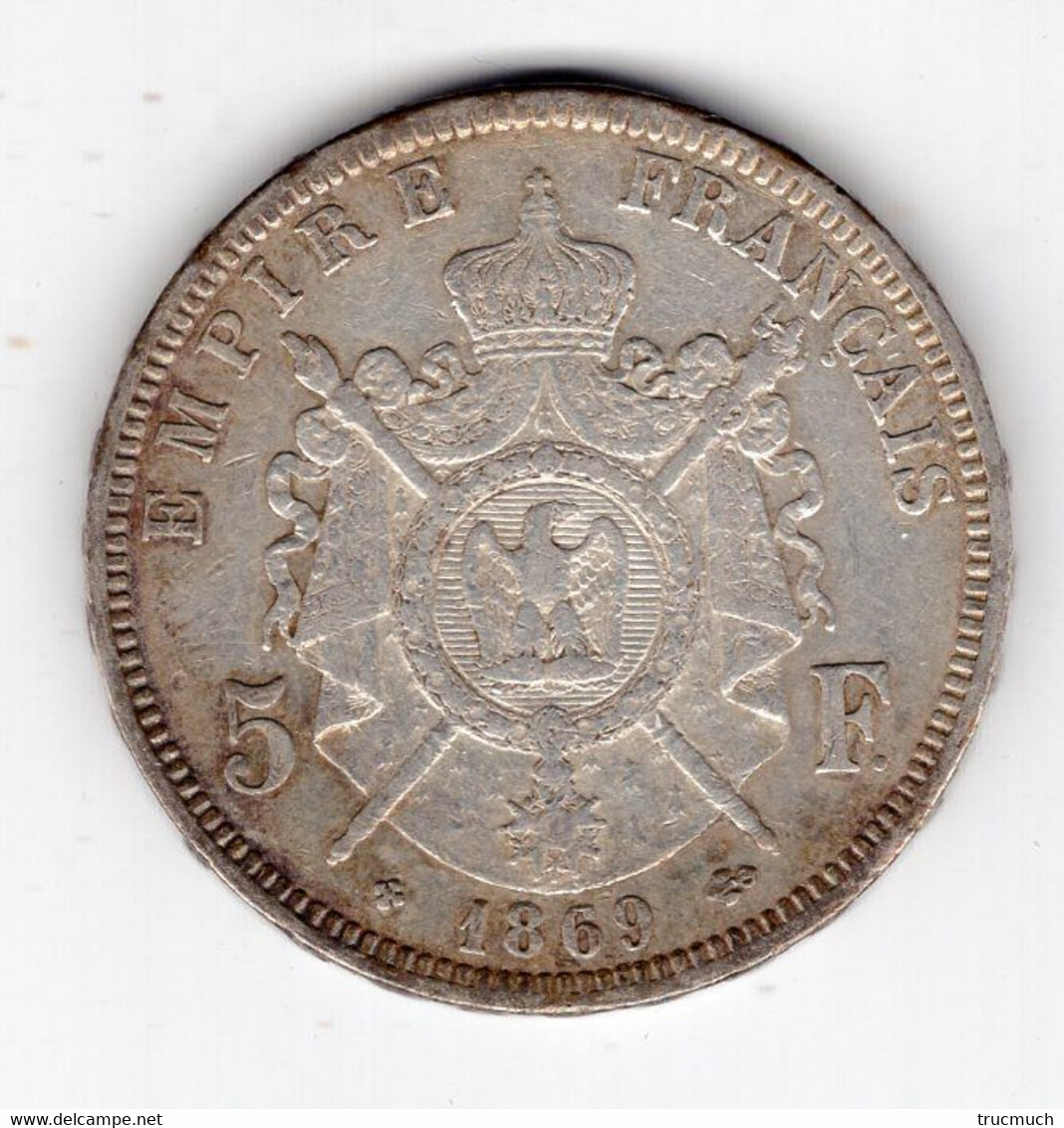 101 - FRANCE - Second Empire - Napoléon III Tête Laurée - 5 Francs 1869 BB - 5 Francs