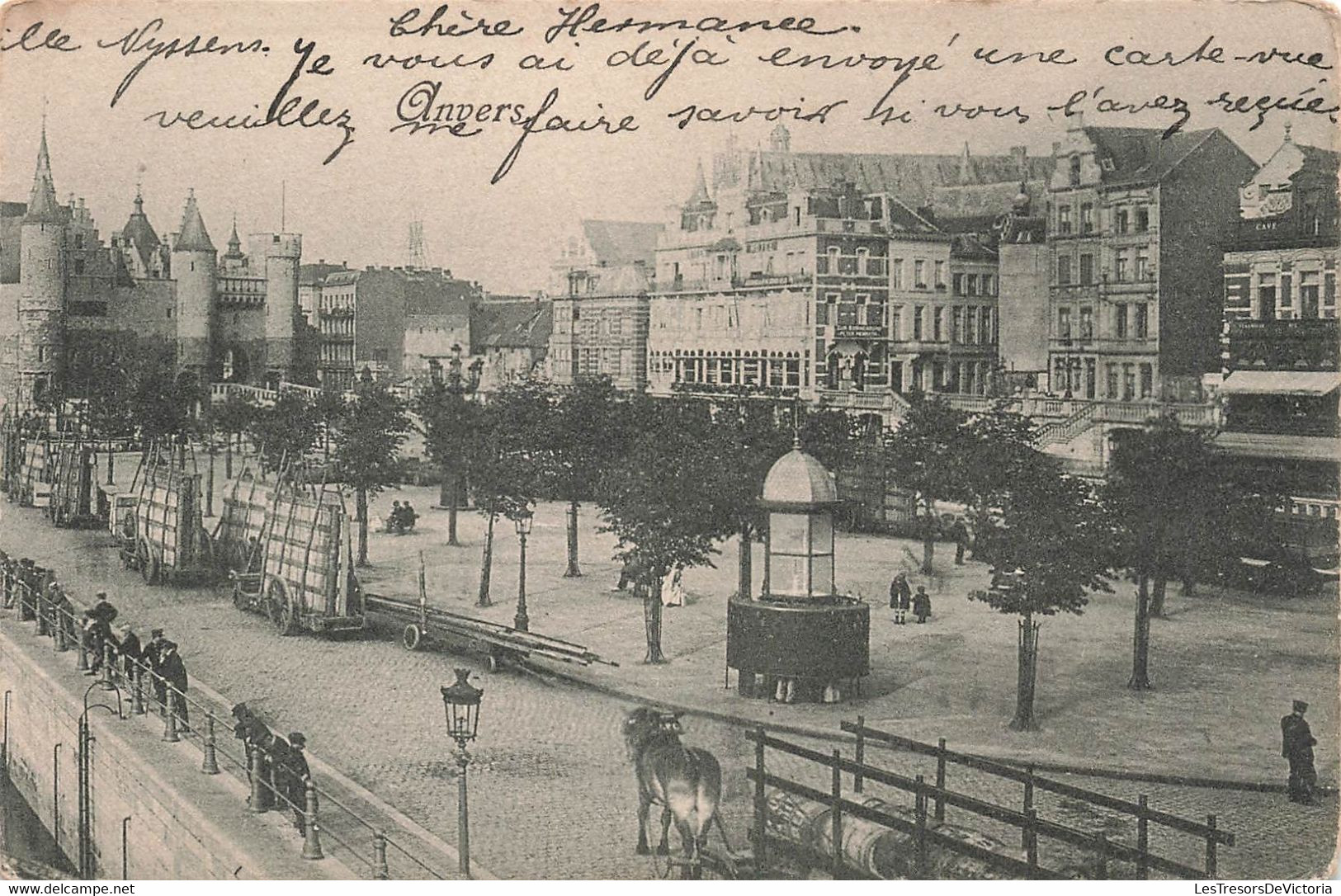 Lot De 2 CPA Qui Forment Ensemble Un Panorama - Anvers - Vue Du Debarcadere Et Du Steen Prise Du Promenoir Sud - - Antwerpen