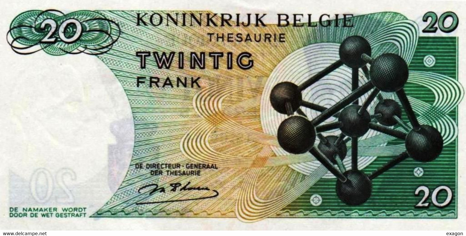20  FRANCS   Del  BELGIO -  Anno 1964.- Stock 99 - Andere & Zonder Classificatie