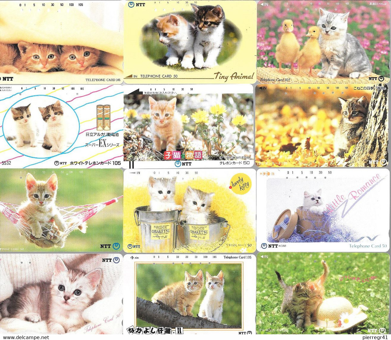 22 CARTES-MAGNETIQUE-JAPON-THEME-CHATONS-TBE - Gatos