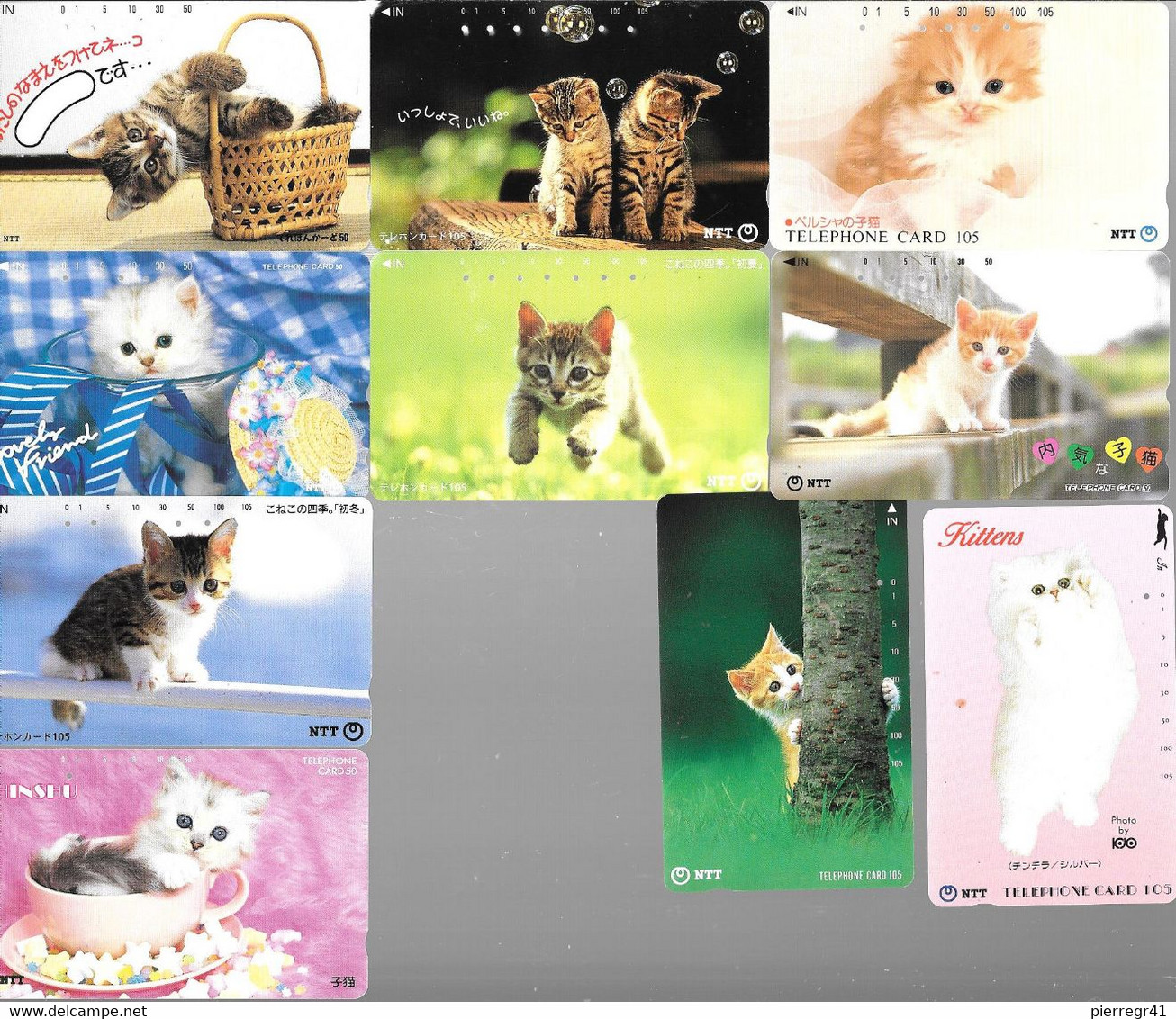 22 CARTES-MAGNETIQUE-JAPON-THEME-CHATONS-TBE - Gatos