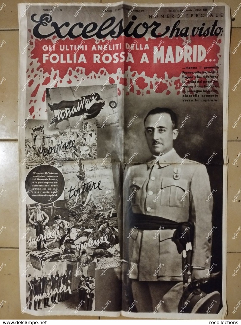 Spain Espana Guerra Civil Red Folly In Madrid FOLLIA ROSSA A MADRID Excelsior MILANO 1937. Numero Speciale - Guerre 1939-45