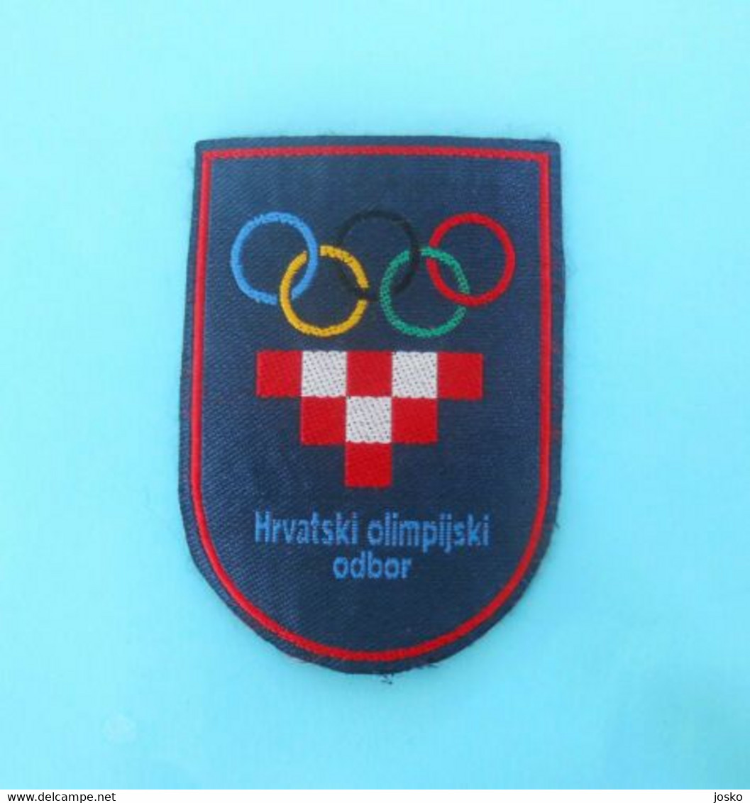 CROATIA NOC Old Rare Official Patch * Olympic Games Olympia Olympiade Olimpische Spiele Giochi Olimpici Juegos Olímpicos - Bekleidung, Souvenirs Und Sonstige