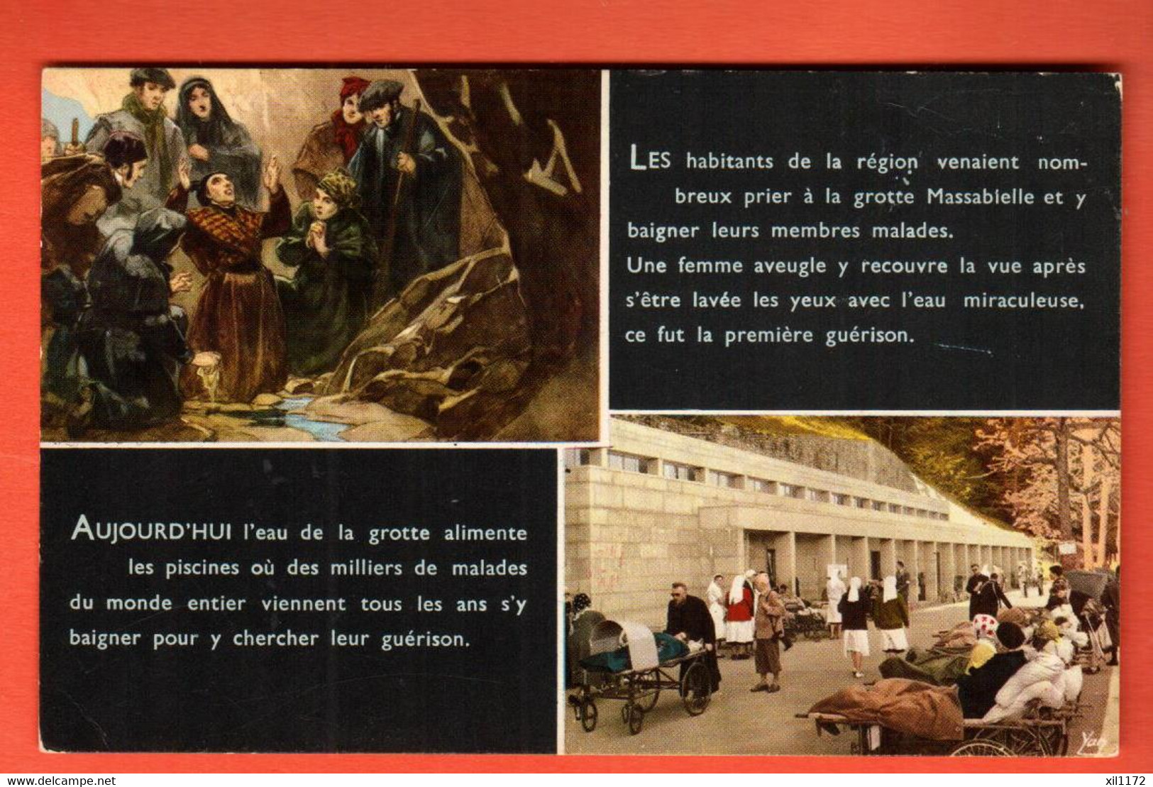 ZED-34  Lot De 3 Cartes Multivues Sur L'histoire De Bernadette Souvenir De Lourdes. NC. - Lieux Saints