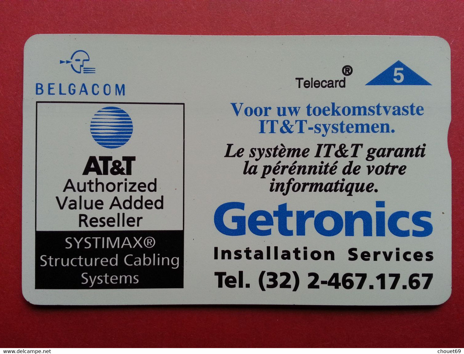 BELGACOM Getronics AT&T IT&T CN : 509L Double Frappe Du N° ?  (T0120.5 - Ohne Chip