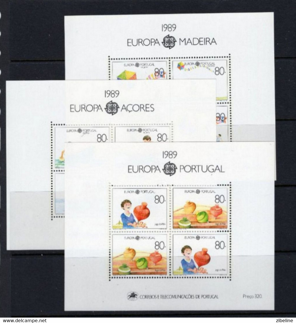 ZIBELINE EUROPA CEPT   1989  PORTUGAL MADERE ACORES MADEIRA MNH XX - Vrac (max 999 Timbres)