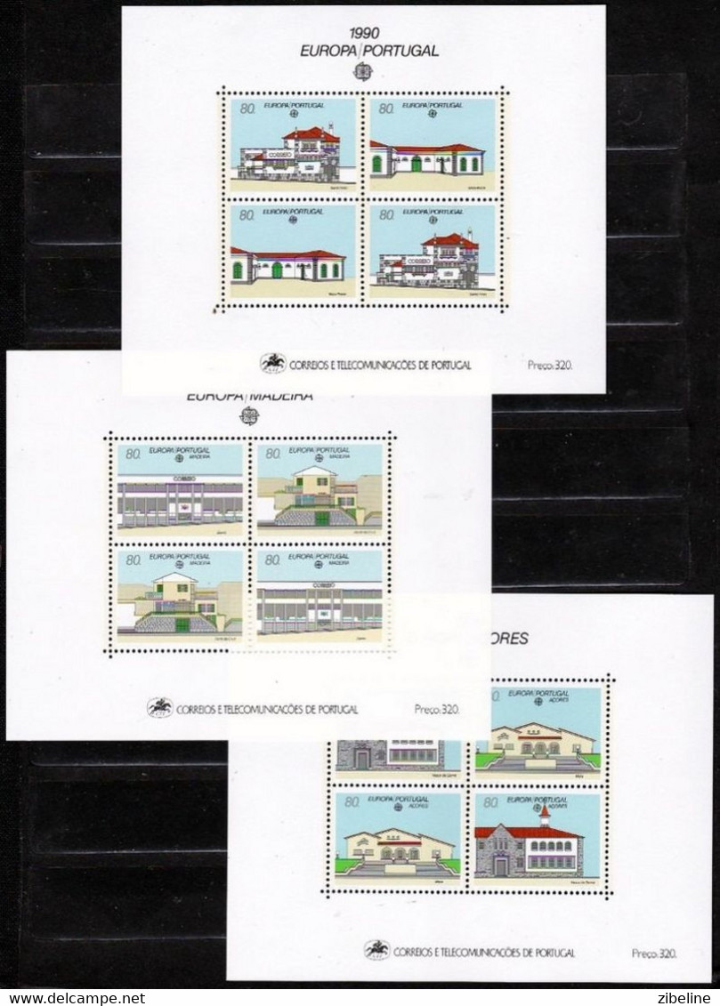 ZIBELINE EUROPA CEPT   1990  PORTUGAL MADERE ACORES MADEIRA MNH XX - Vrac (max 999 Timbres)