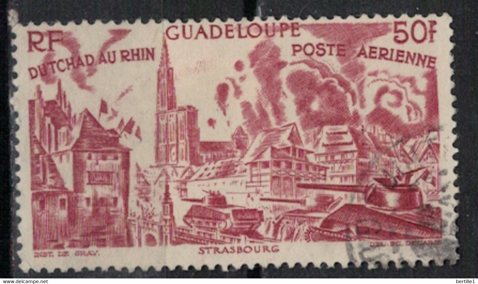 GUADELOUPE     N°  YVERT  PA 12   OBLITERE     ( OB    03/ 44 ) - Airmail