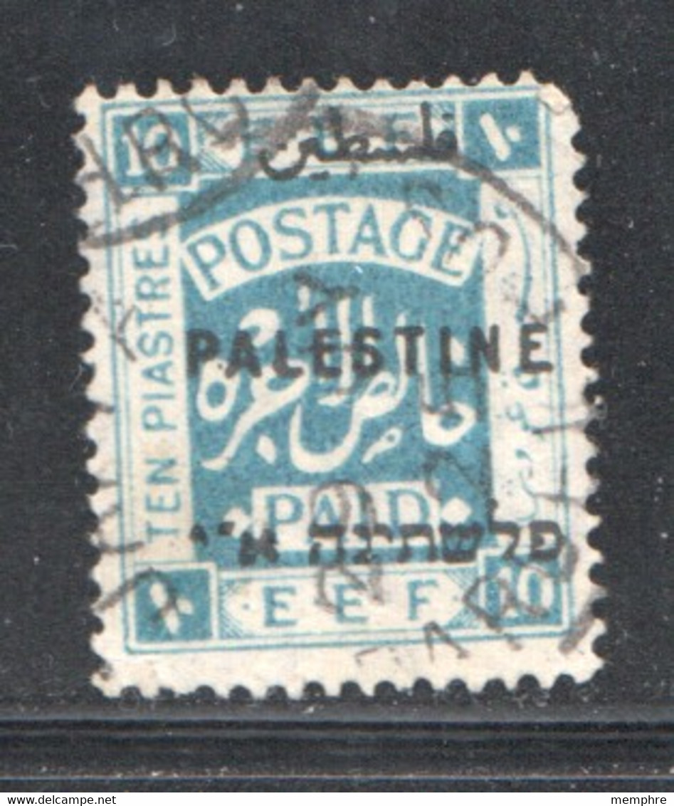 1922  10 Pi. Dent 14  Sc 61a Oblitéré - Palestina