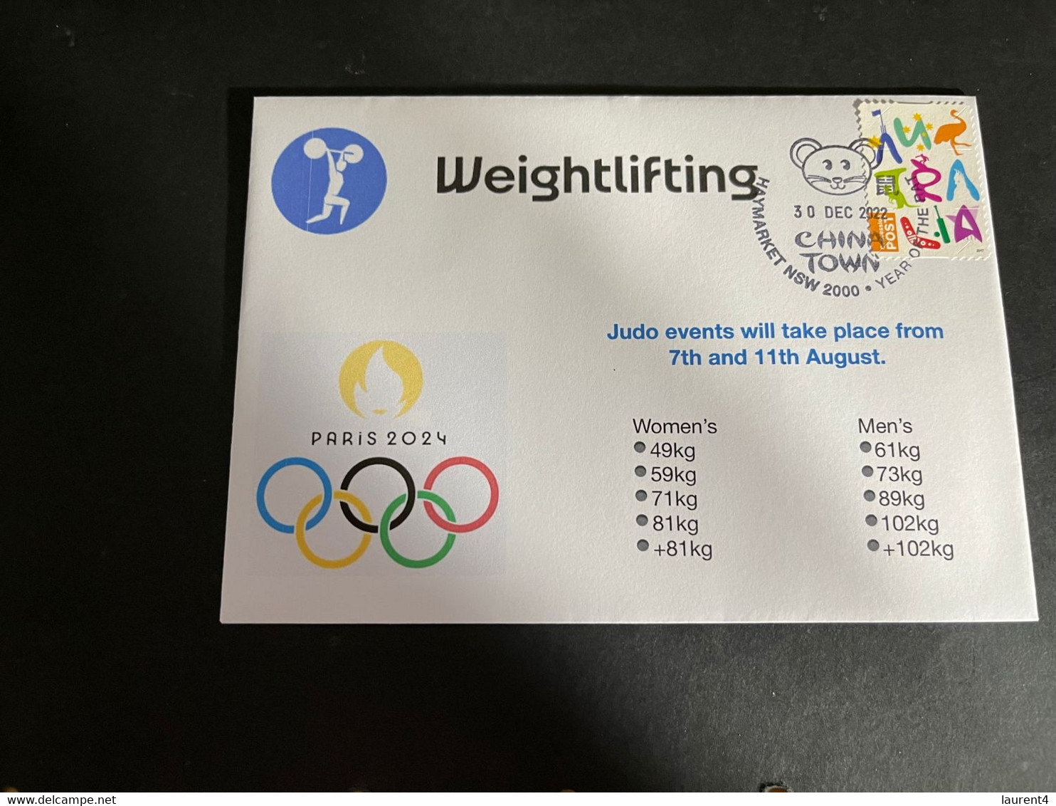 (2 N 24 A) 2024 France - Paris Olympic Games (28-12-2022) Sport / Weightlifting - Sommer 2024: Paris