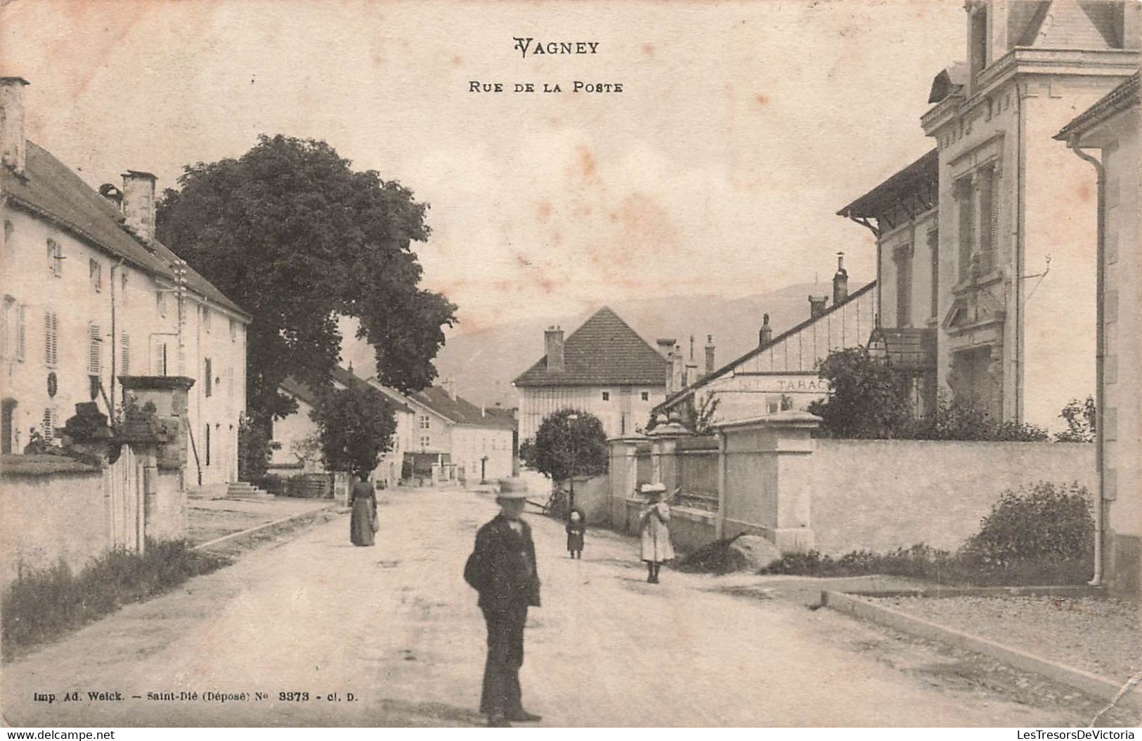 CPA Vagney - Rue De La Poste - Animé - Andere & Zonder Classificatie