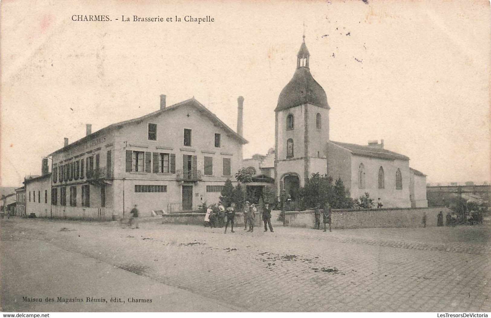 CPA Charmes - La Brasserie Et La Chapelle - Maison Des Magasins Réunis Edit - Animé - Charmes