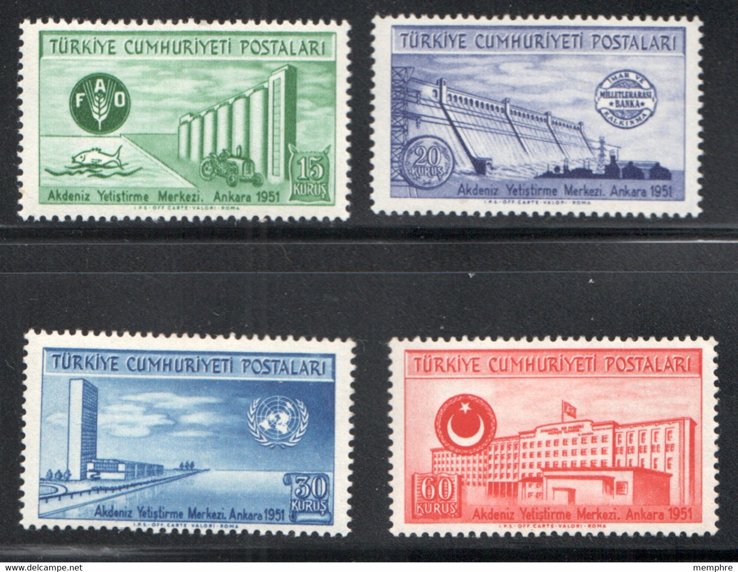 1951 Centre D'instruction économique De La Méditerrannée  Sc 1051-4  * - Unused Stamps