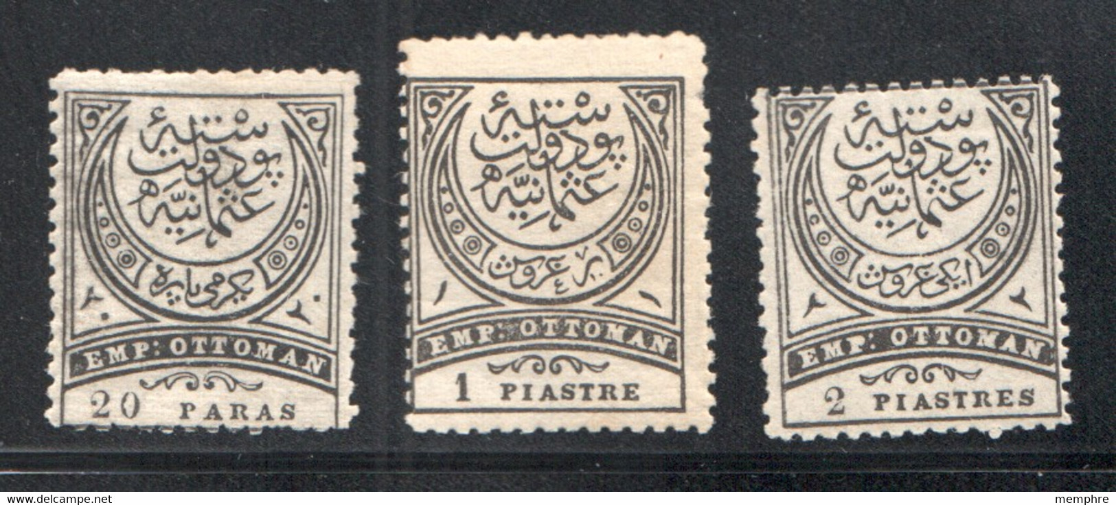 1888  Timbres Taxe  20 Paras, 1 Et 2 Piastres  Sc J36.8.9 * - Nuevos