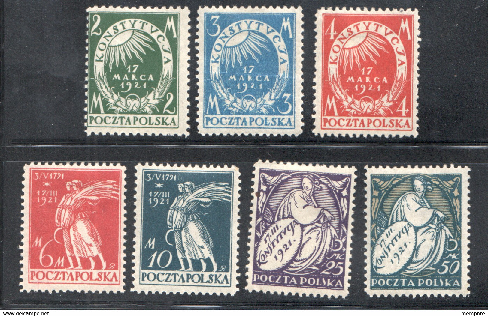 1921  Constitution  Set Of 7  Sc 156-162  * - Ungebraucht