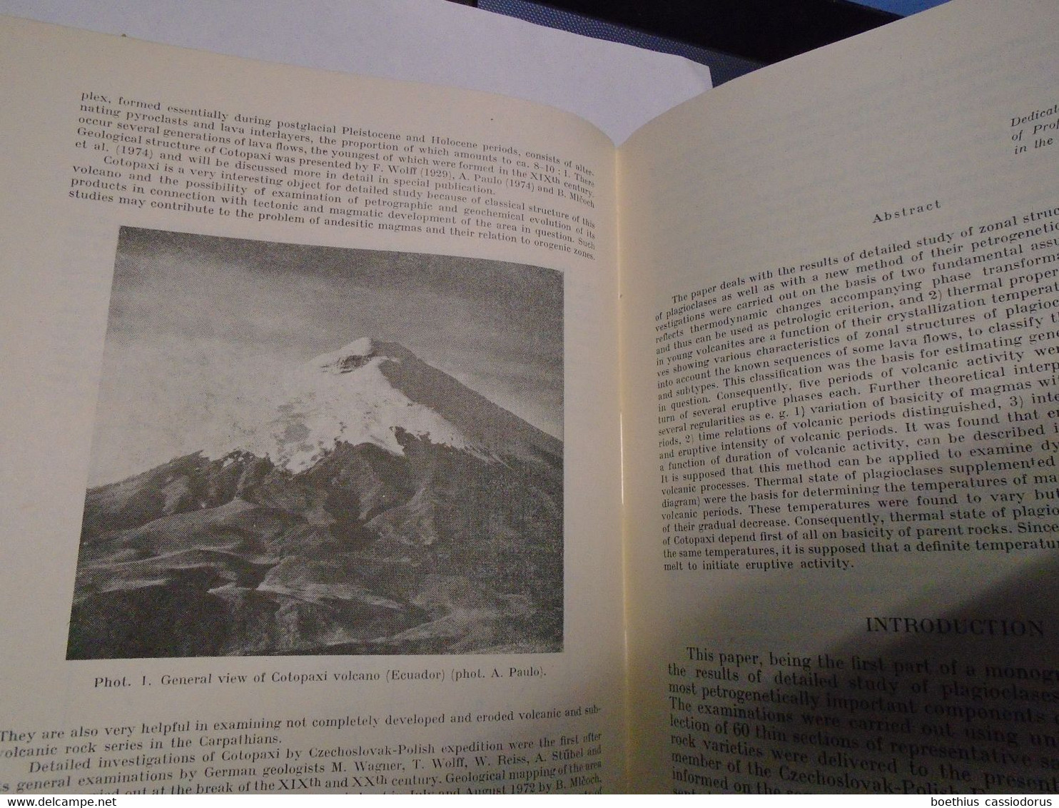 VOLCANISM OF COTOPAXI (ECUADOR) IN THE LIGHT OF STUDY OF PLAGIOCLASES IN ITS LAVAS  Z. GUMOWSKA-WDOWIAK EQUATEUR - Geowissenschaften