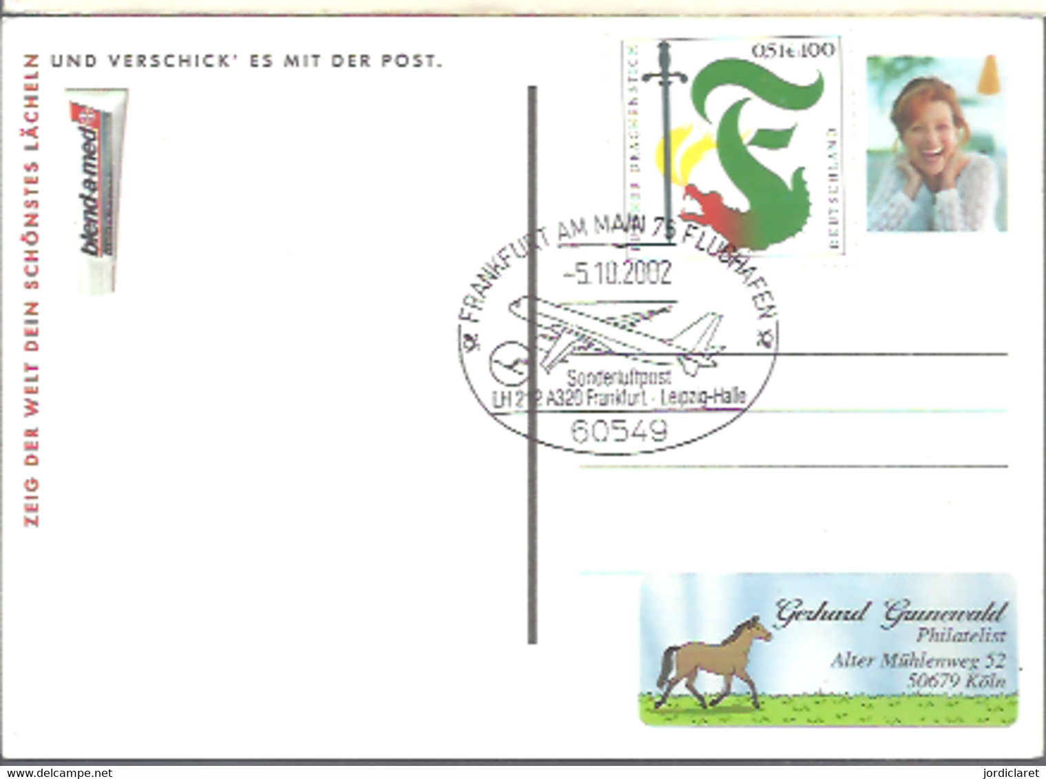 POSTKAETE 2002 - Cartes Postales Privées - Oblitérées