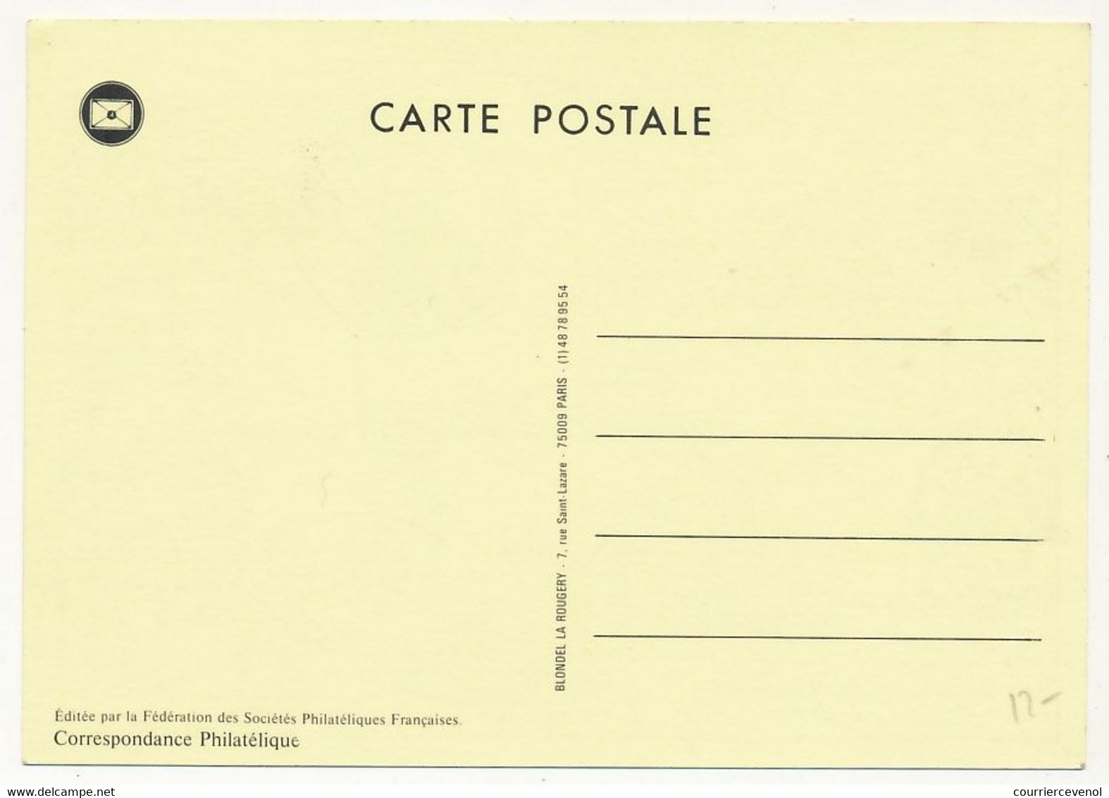 FRANCE - Carte Locale - Journée Du Timbre 1989 - Diligence Paris Lyon - 13 LA CIOTAT - 15/4/1989 - 1980-1989