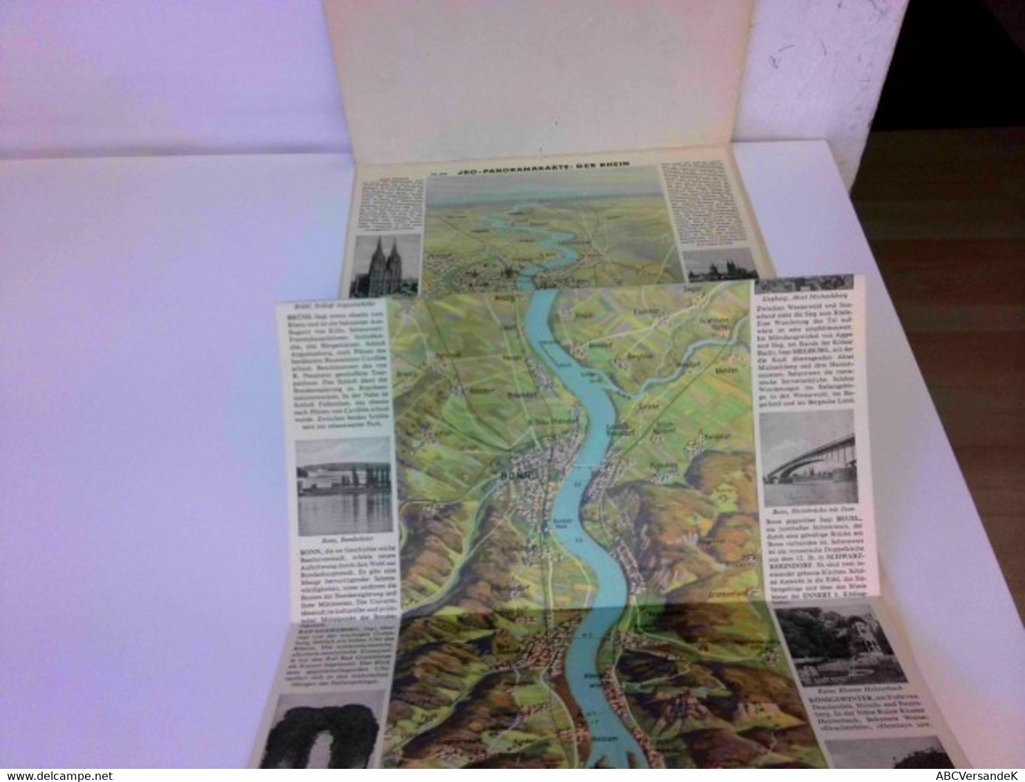 Der Rhein Mit Beschreibung Und Bildern. Das Vielfarbige Landschaftsbild. JRO Panorama-Karte, Nr. 551 - Deutschland Gesamt
